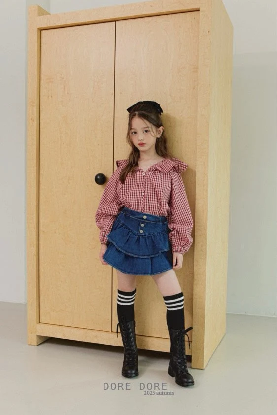 Dore Dore - Korean Children Fashion - #kidzfashiontrend - Span Tiered Skirt Pants - 11