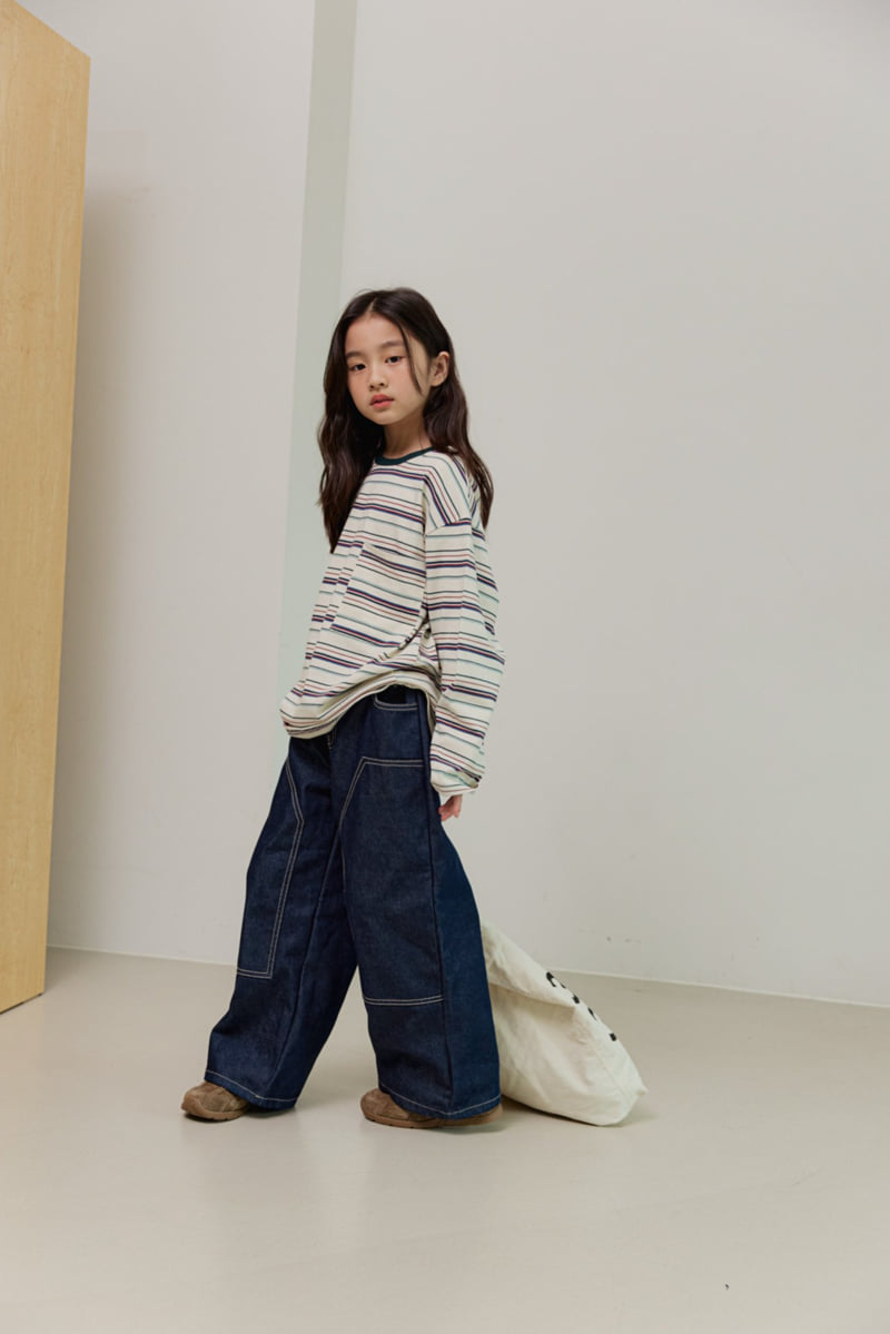 Dore Dore - Korean Children Fashion - #kidzfashiontrend - Pocket Stripe Tee
