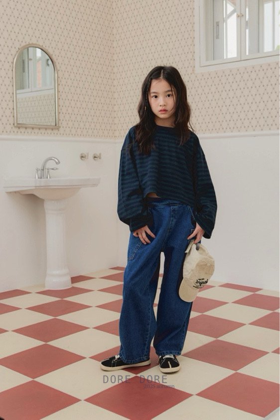 Dore Dore - Korean Children Fashion - #littlefashionista - Back Pocket Denim Pants - 5