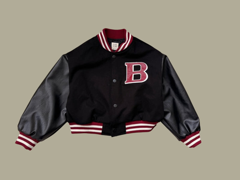 Dore Dore - Korean Children Fashion - #littlefashionista - B Crop Baseball Jumper - 3