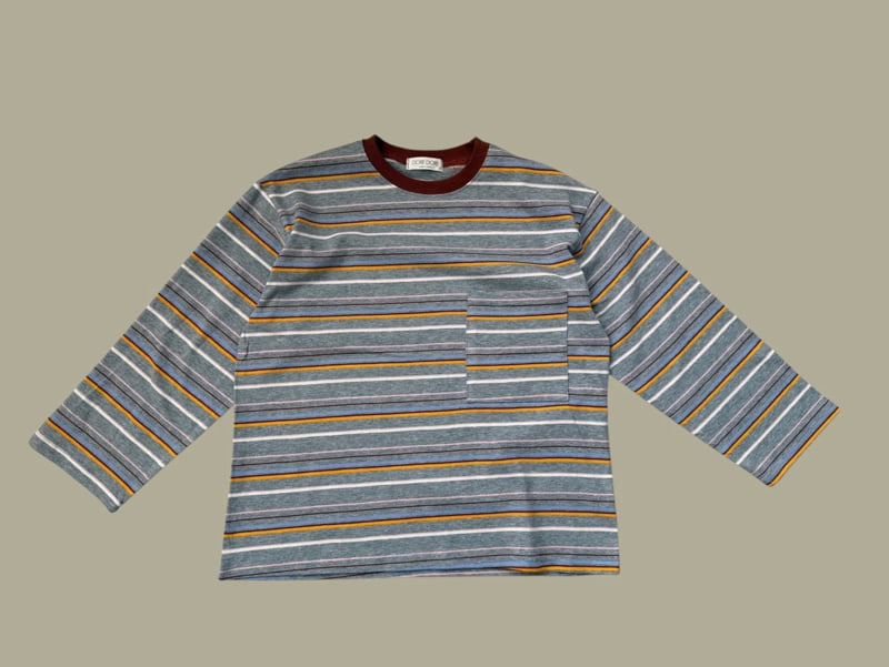 Dore Dore - Korean Children Fashion - #littlefashionista - Pocket Stripe Tee - 3