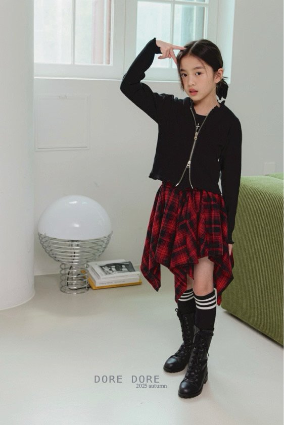 Dore Dore - Korean Children Fashion - #magicofchildhood - Zipper Ribbed Cardigan - 8
