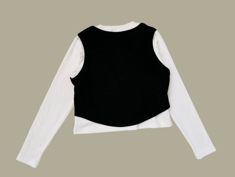 Dore Dore - Korean Children Fashion - #minifashionista - Ribbed Layered Tee - 6