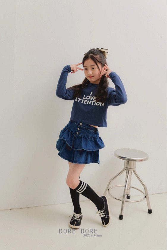 Dore Dore - Korean Children Fashion - #minifashionista - I Love Crop Tee - 8