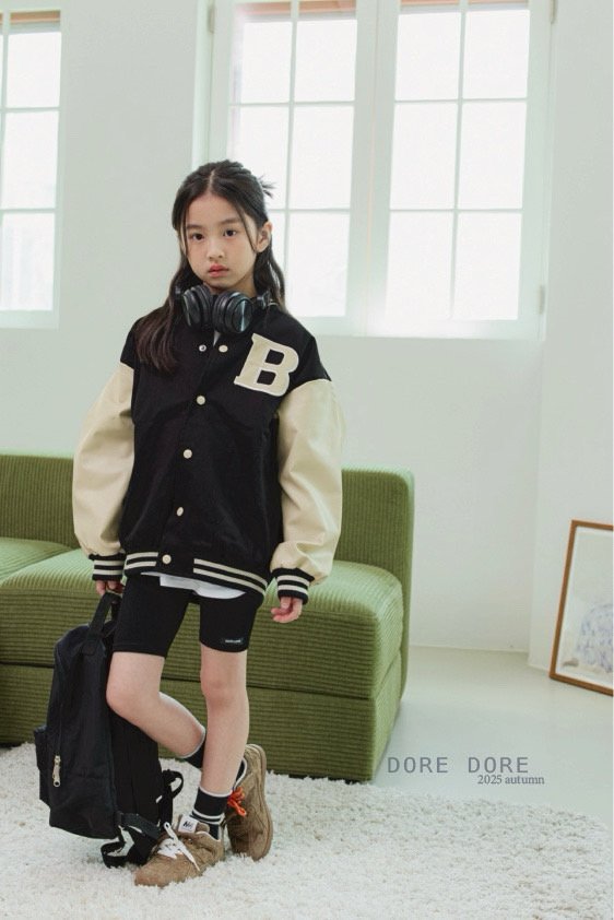 Dore Dore - Korean Children Fashion - #minifashionista - B Oversized Baseball Jumper - 6