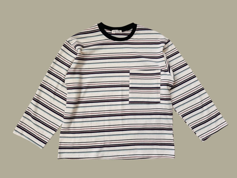 Dore Dore - Korean Children Fashion - #minifashionista - Pocket Stripe Tee - 5