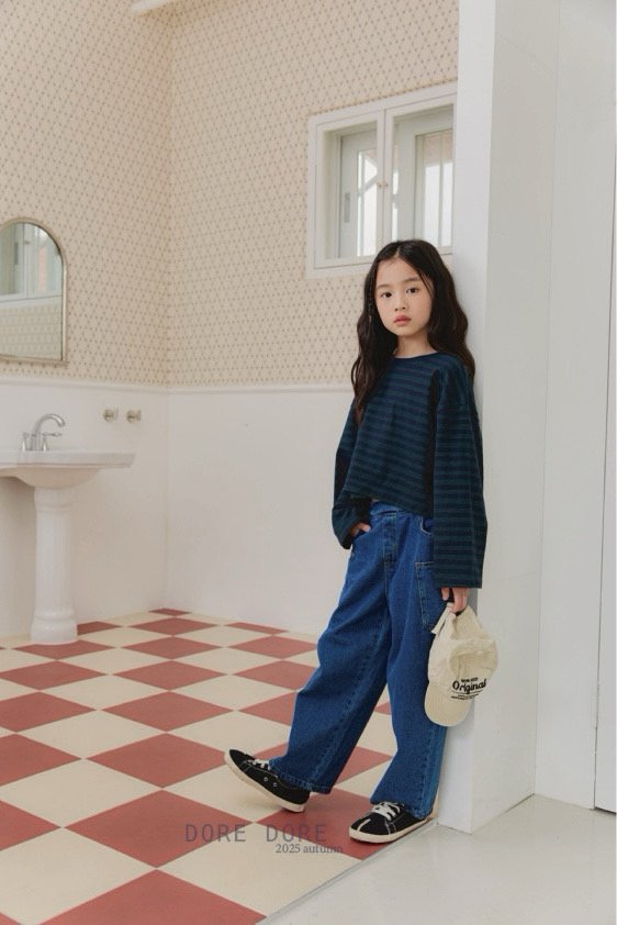 Dore Dore - Korean Children Fashion - #prettylittlegirls - Back Pocket Denim Pants - 8