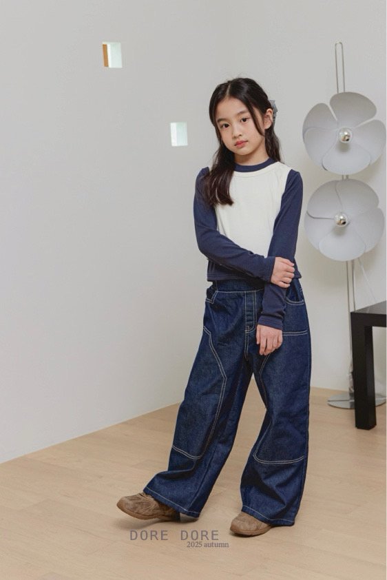 Dore Dore - Korean Children Fashion - #prettylittlegirls - Ribbed Layered Tee - 7