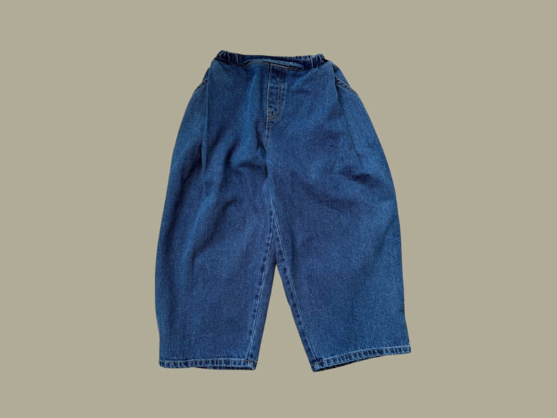 Dore Dore - Korean Children Fashion - #prettylittlegirls - Front Pleat Balloon Denim Pants - 3