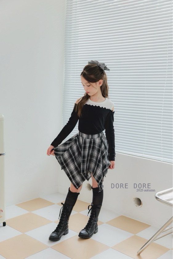 Dore Dore - Korean Children Fashion - #stylishchildhood - Long Sleeve Off-Shoulder Tee - 11