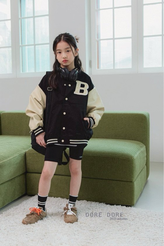 Dore Dore - Korean Children Fashion - #todddlerfashion - B Oversized Baseball Jumper - 8