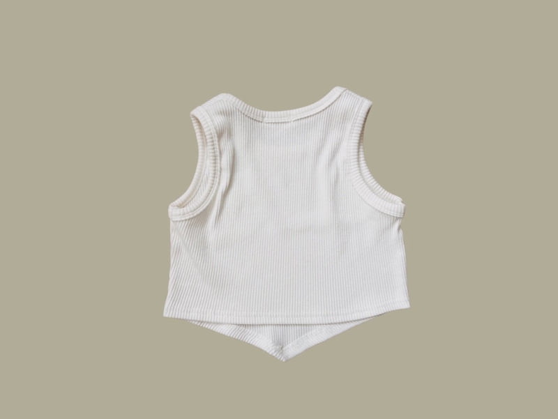 Dore Dore - Korean Children Fashion - #todddlerfashion - Chrome V-Neck Sleeveless - 6