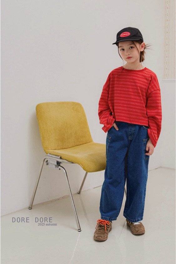 Dore Dore - Korean Children Fashion - #toddlerclothing - Back Pocket Denim Pants - 10