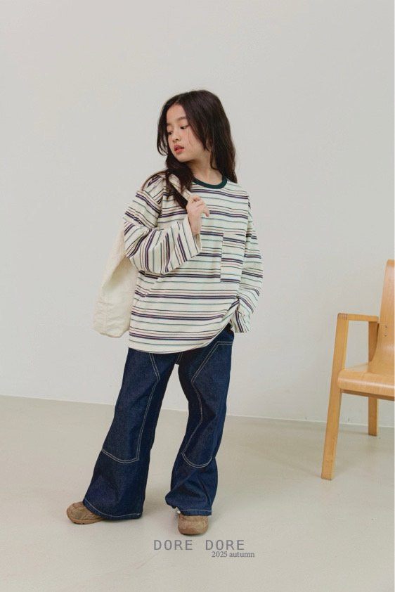 Dore Dore - Korean Children Fashion - #toddlerclothing - Pocket Stripe Tee - 8