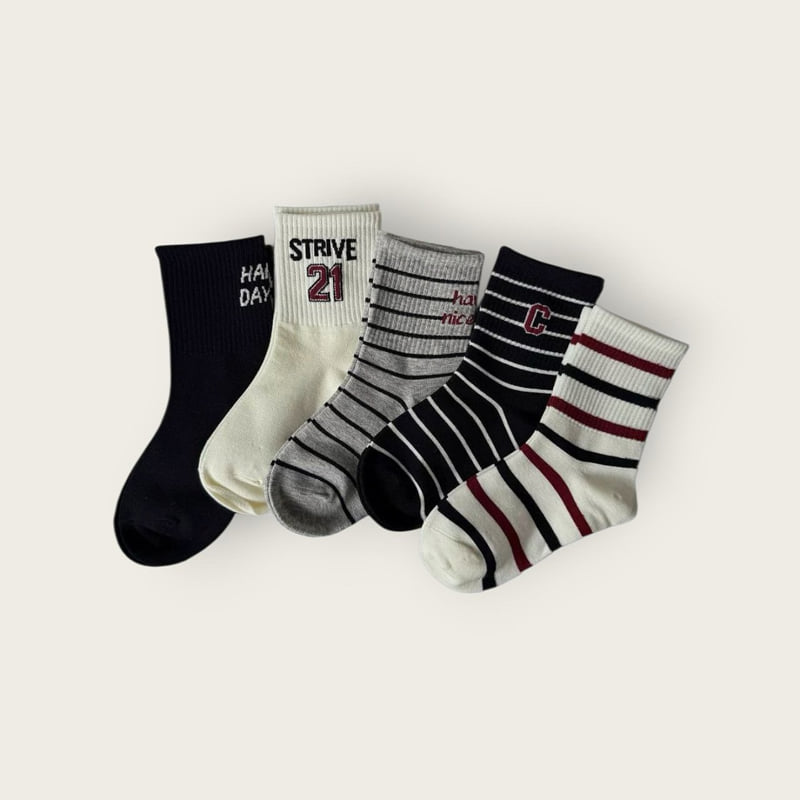 Dudie - Korean Children Fashion - #Kfashion4kids - 21C Set (set of 5) - 2