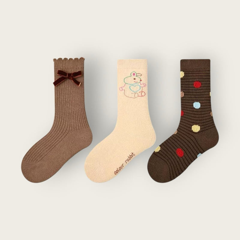 Dudie - Korean Children Fashion - #childofig - Color Rabbit Set (set of 3) - 11
