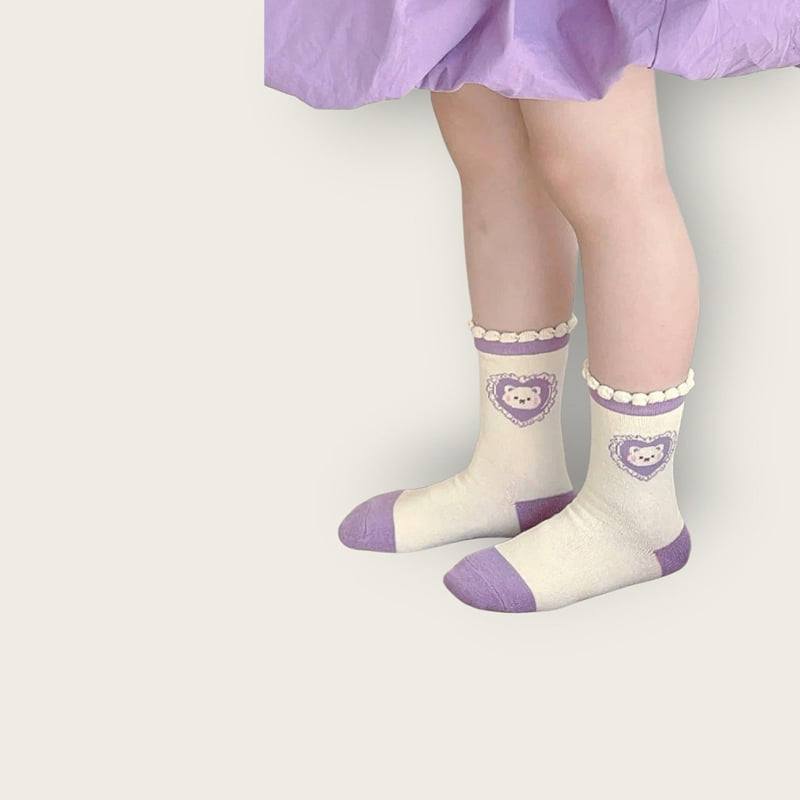 Dudie - Korean Children Fashion - #childofig - Purple Heart Set (set of 5) - 7