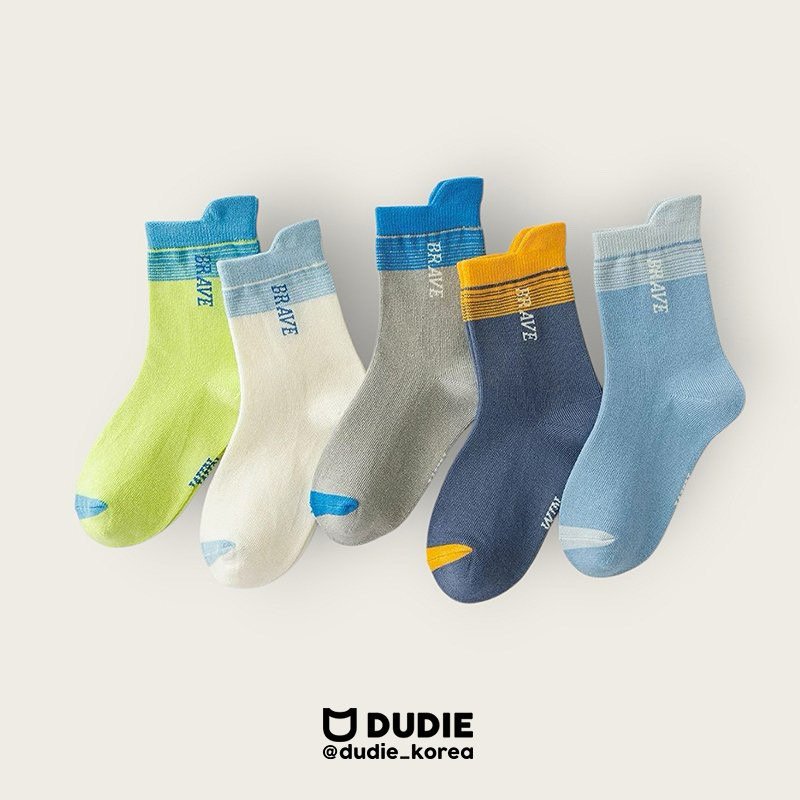 Dudie - Korean Children Fashion - #childofig - Two-Tone Breve Set (set of 5)