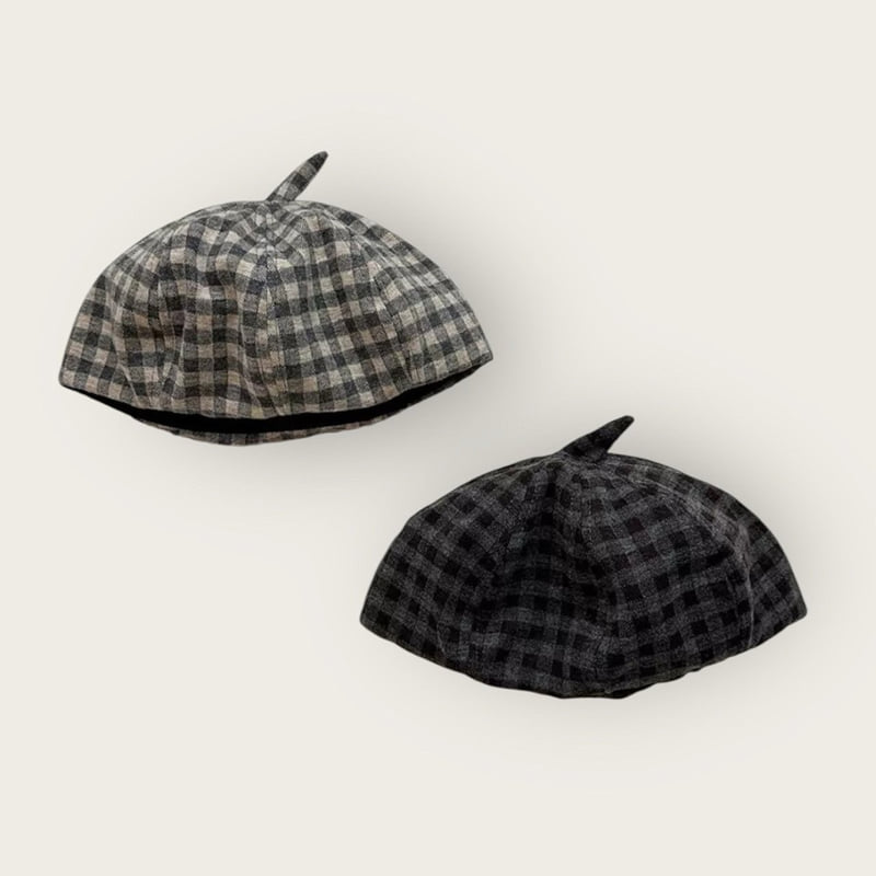 Dudie - Korean Children Fashion - #childrensboutique - Check Art Beret - 10