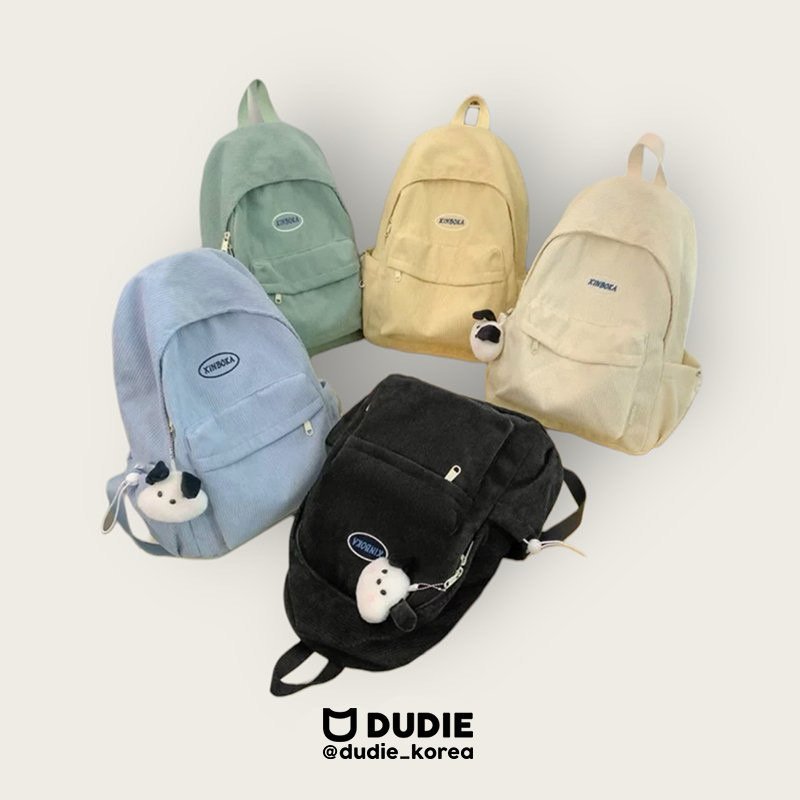 Dudie - Korean Children Fashion - #designkidswear - Corduroy Backpack