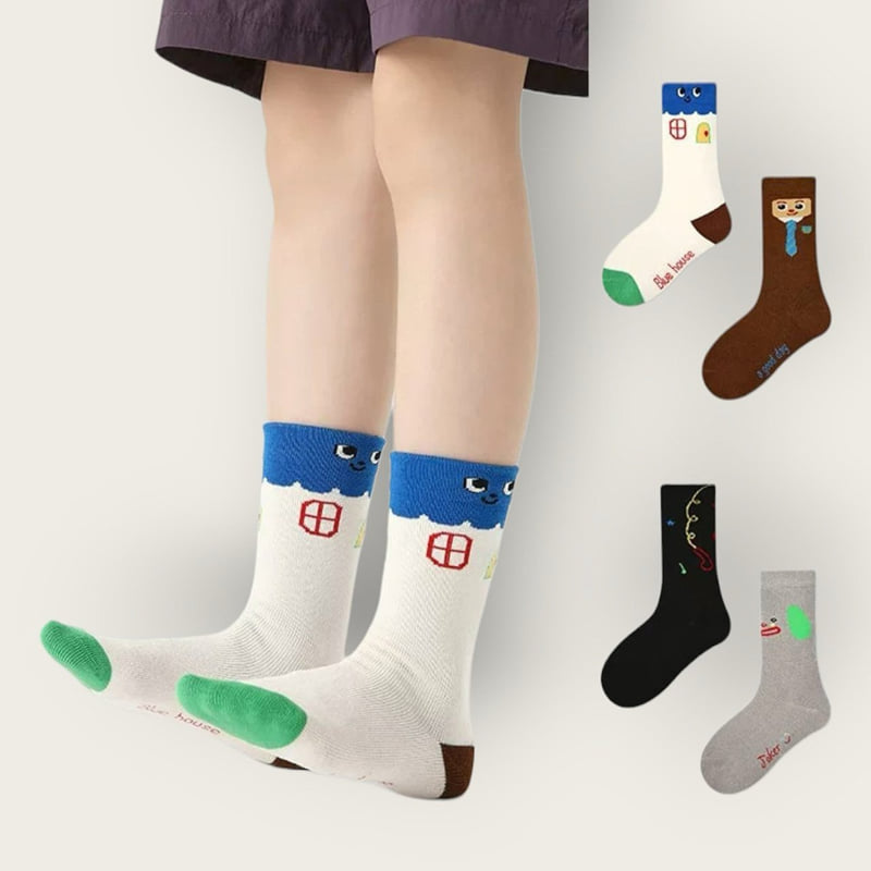 Dudie - Korean Children Fashion - #discoveringself - Blue House Set (set of 4) - 3