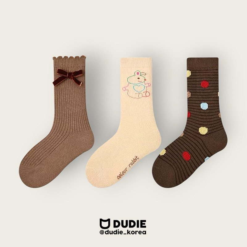 Dudie - Korean Children Fashion - #discoveringself - Color Rabbit Set (set of 3)