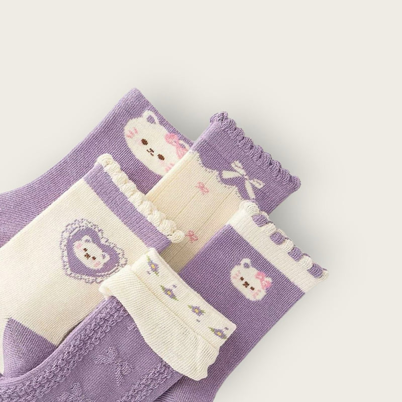 Dudie - Korean Children Fashion - #discoveringself - Purple Heart Set (set of 5) - 10