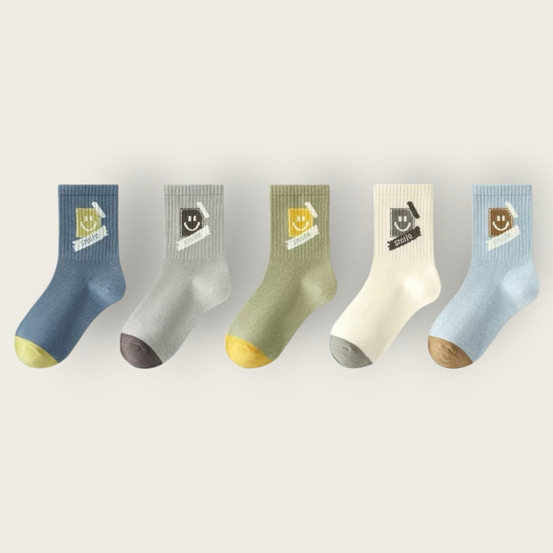 Dudie - Korean Children Fashion - #discoveringself - Hoho Smile Set (set of 5) - 5