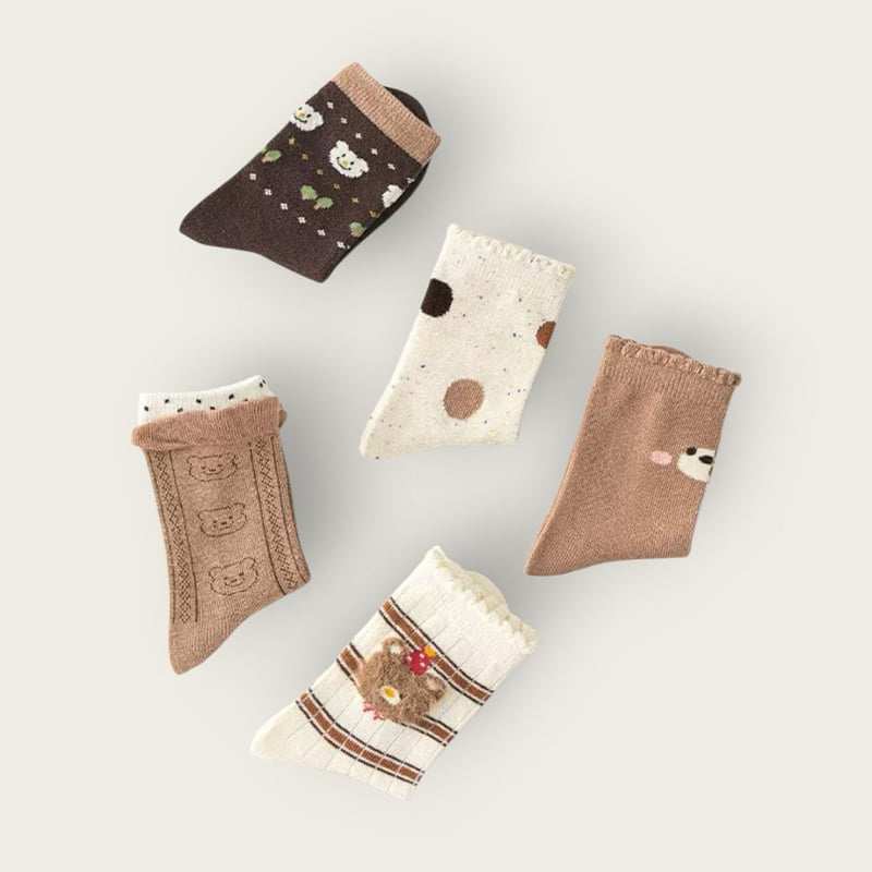Dudie - Korean Children Fashion - #fashionkids - Happy Bear Set (set of 5) - 12