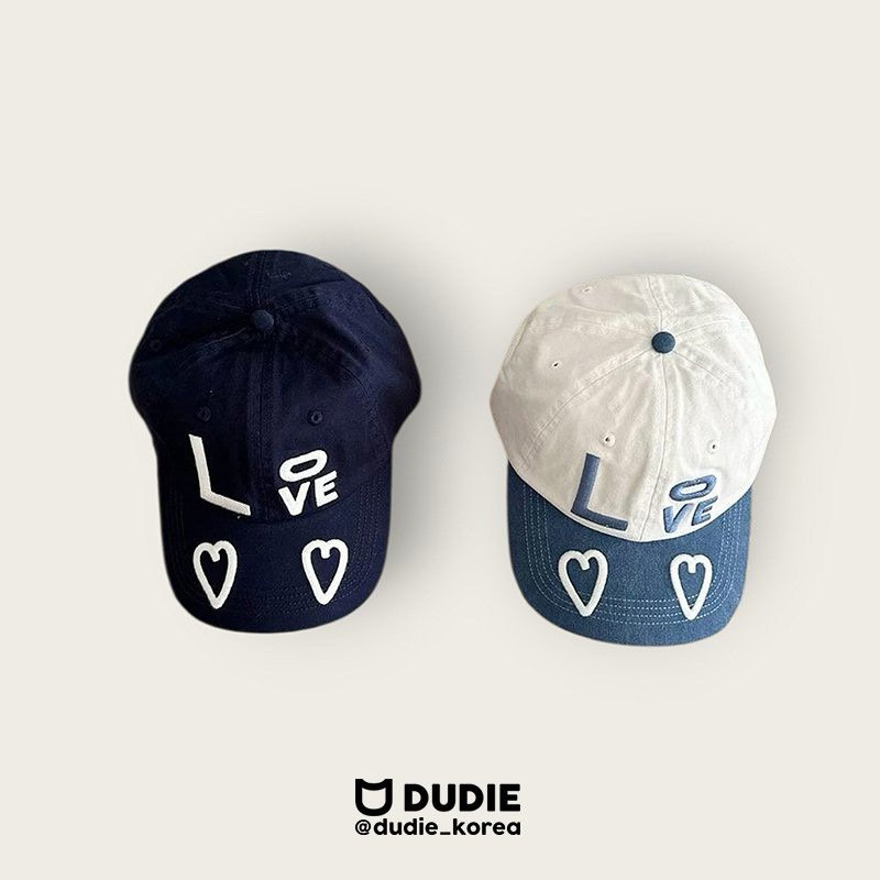 Dudie - Korean Children Fashion - #fashionkids - Love Embroidery Cap