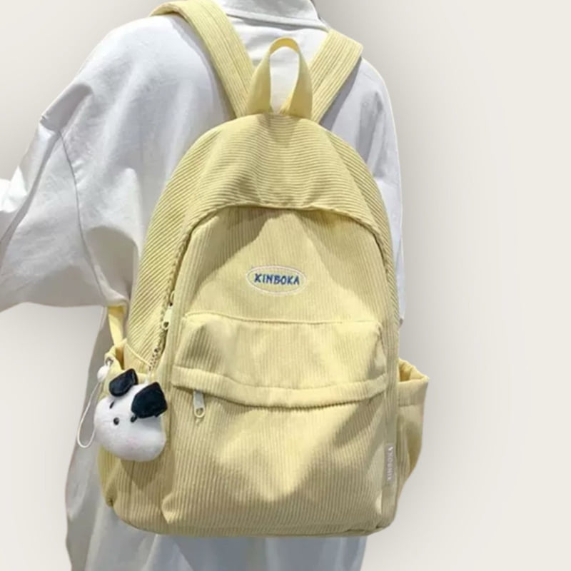 Dudie - Korean Children Fashion - #fashionkids - Corduroy Backpack - 3