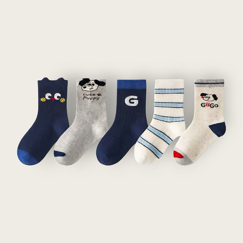 Dudie - Korean Children Fashion - #kidsshorts - GoGo G Set (set of 5) - 5