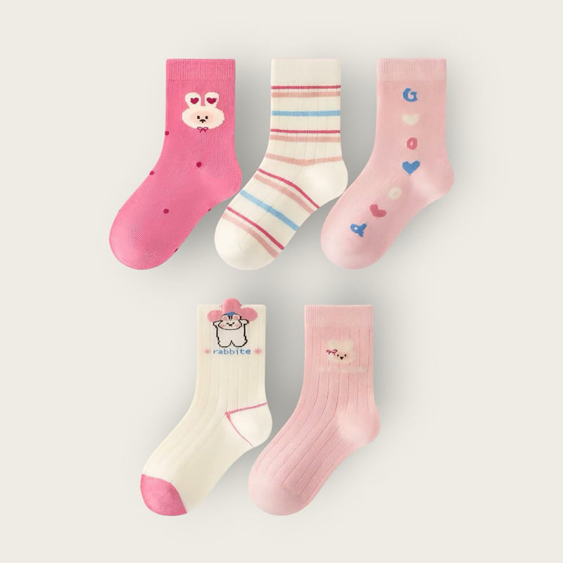 Dudie - Korean Children Fashion - #fashionkids - G Heart Set (set of 5) - 4