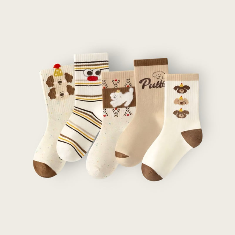 Dudie - Korean Children Fashion - #kidsshorts - Puppy Set (set of 5) - 2