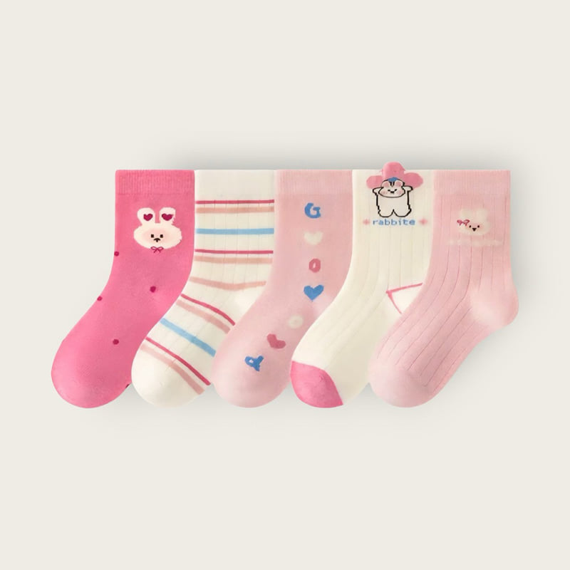 Dudie - Korean Children Fashion - #kidsstore - G Heart Set (set of 5) - 5