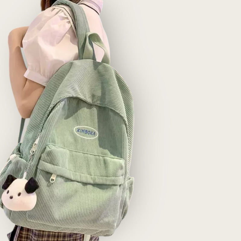 Dudie - Korean Children Fashion - #kidsstore - Corduroy Backpack - 5