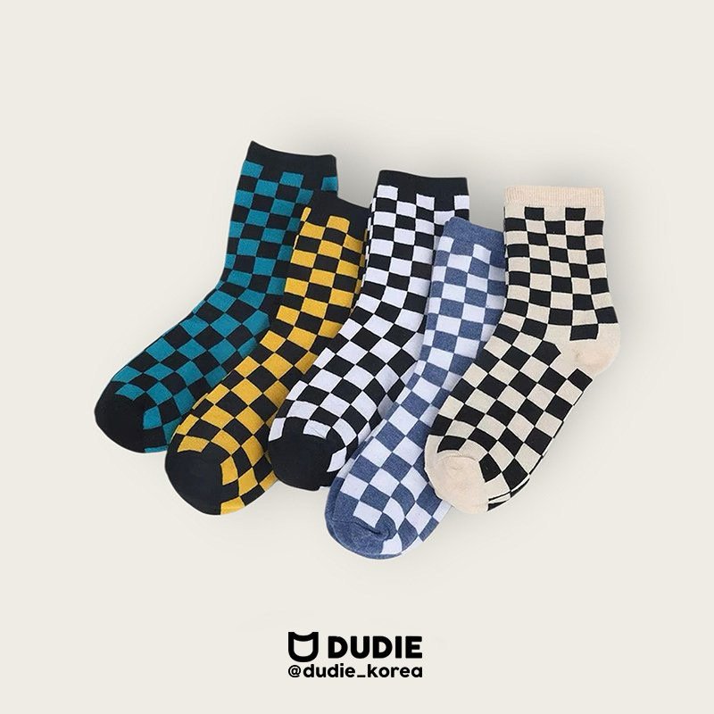 Dudie - Korean Children Fashion - #kidzfashiontrend - Checkers Set (set of 5)