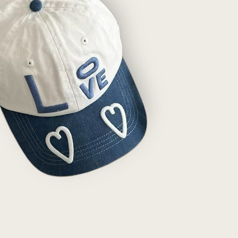 Dudie - Korean Children Fashion - #kidsstore - Love Embroidery Cap - 4