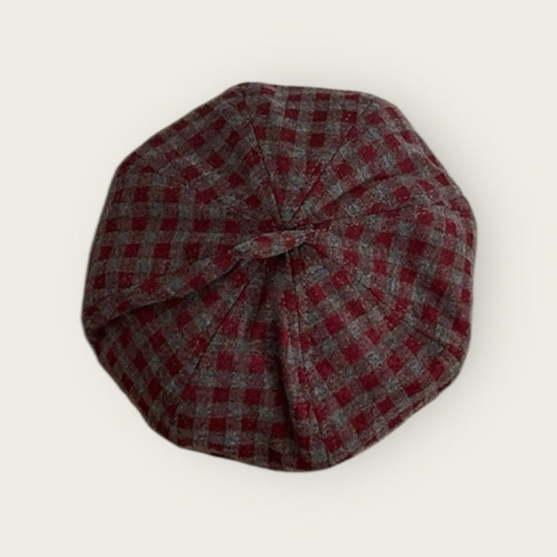 Dudie - Korean Children Fashion - #littlefashionista - Check Art Beret - 2