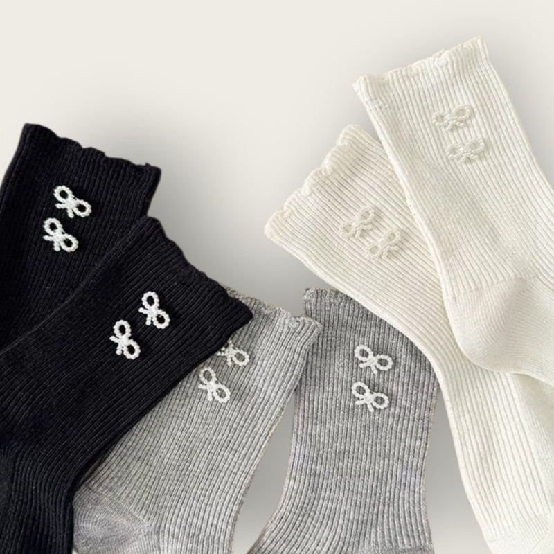 Dudie - Korean Children Fashion - #littlefashionista - Pearl Ribbon Set (set of 3) - 10