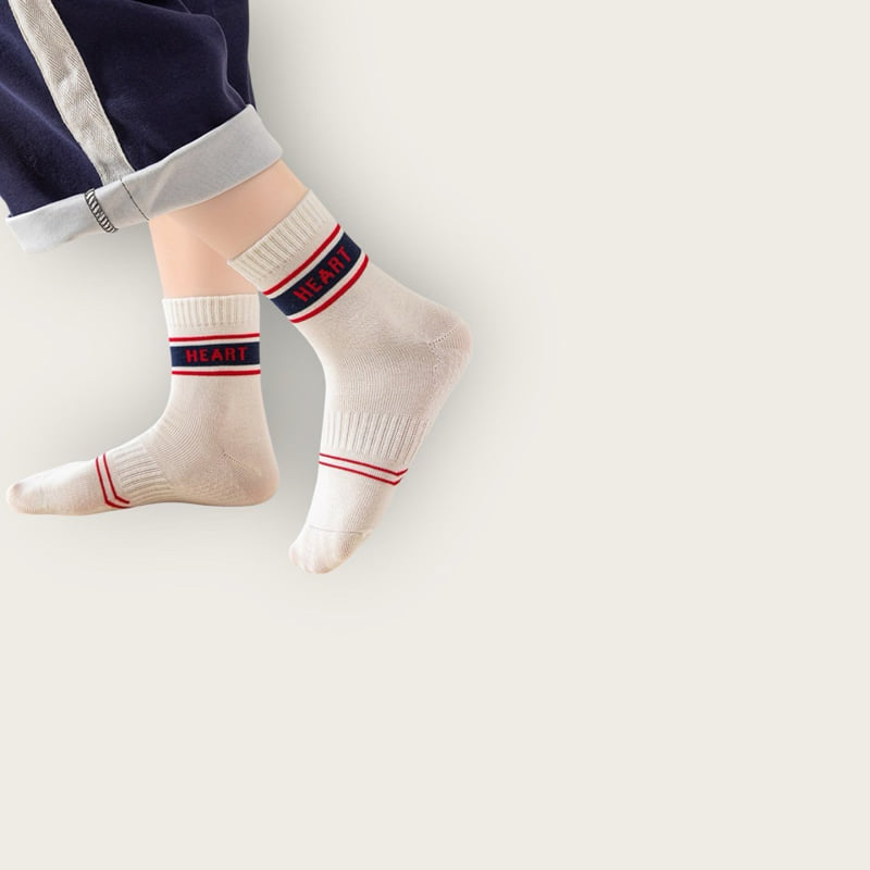 Dudie - Korean Children Fashion - #magicofchildhood - Heart Sports Set (set of 5) - 8