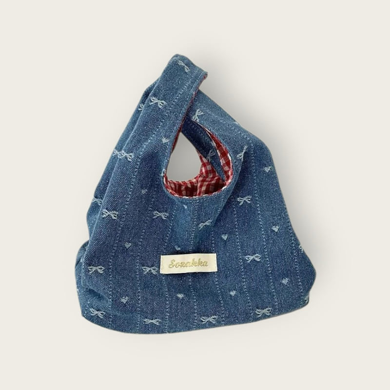 Dudie - Korean Children Fashion - #minifashionista - Jean Tote Bag - 4