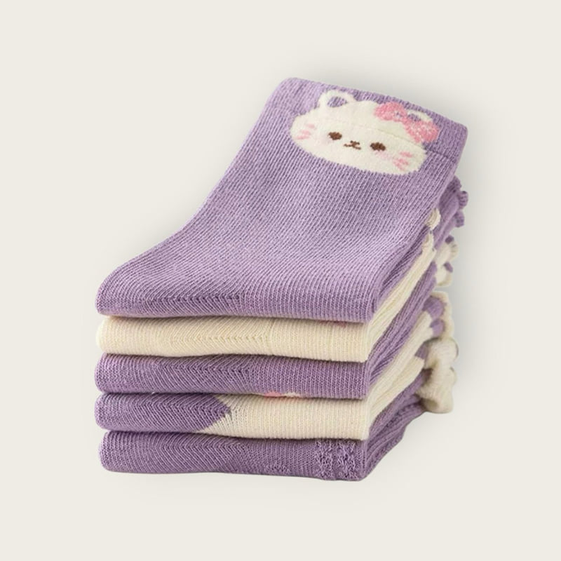 Dudie - Korean Children Fashion - #prettylittlegirls - Purple Heart Set (set of 5) - 3