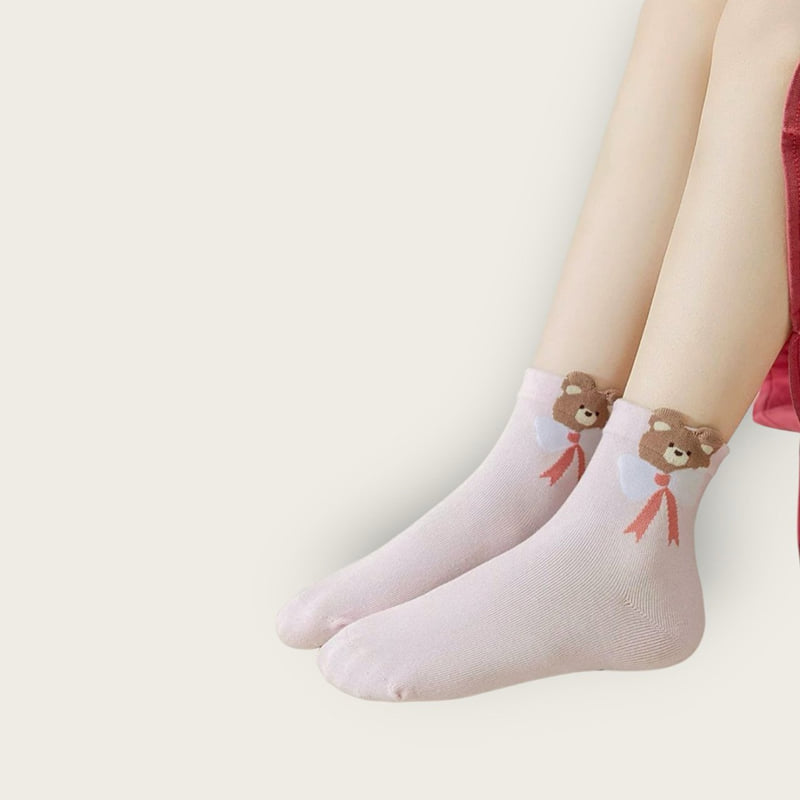 Dudie - Korean Children Fashion - #prettylittlegirls - Ribbon Bear Set (set of 5) - 8