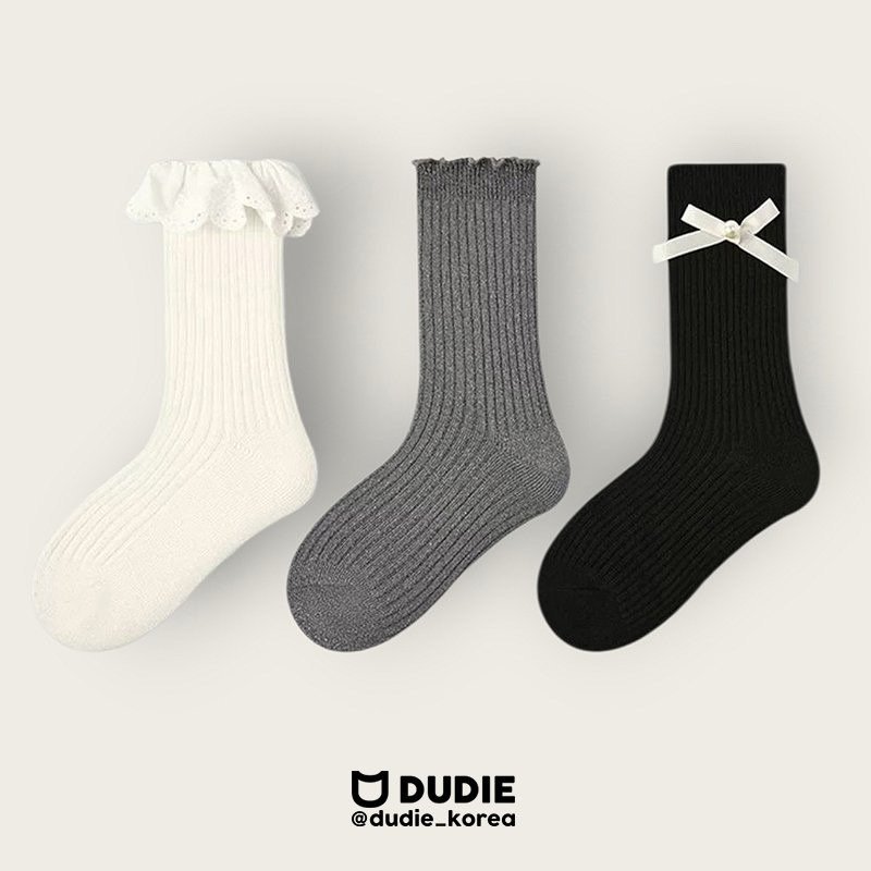 Dudie - Korean Children Fashion - #stylishchildhood - Frill Ribbon Set (set of 3)