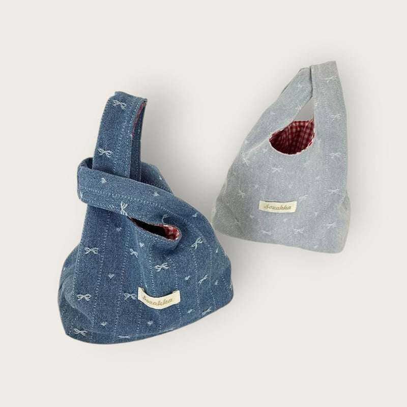Dudie - Korean Children Fashion - #stylishchildhood - Jean Tote Bag - 7