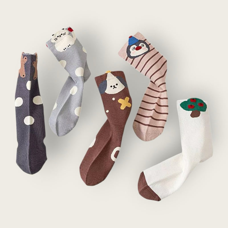 Dudie - Korean Children Fashion - #stylishchildhood - Kkokkal Annie Set (set of 5) - 2