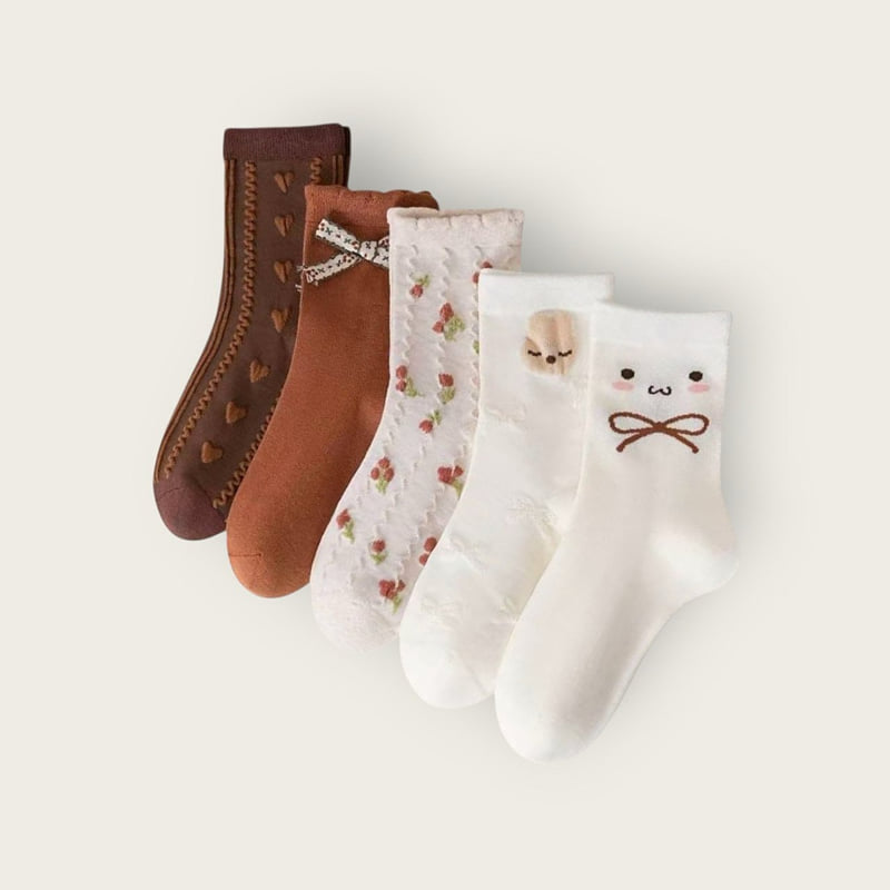 Dudie - Korean Children Fashion - #todddlerfashion - Ribbon Eye Set (set of 5) - 2