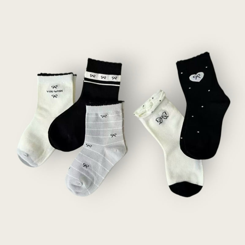 Dudie - Korean Children Fashion - #todddlerfashion - Wish Ribbon Set (set of 5) - 4