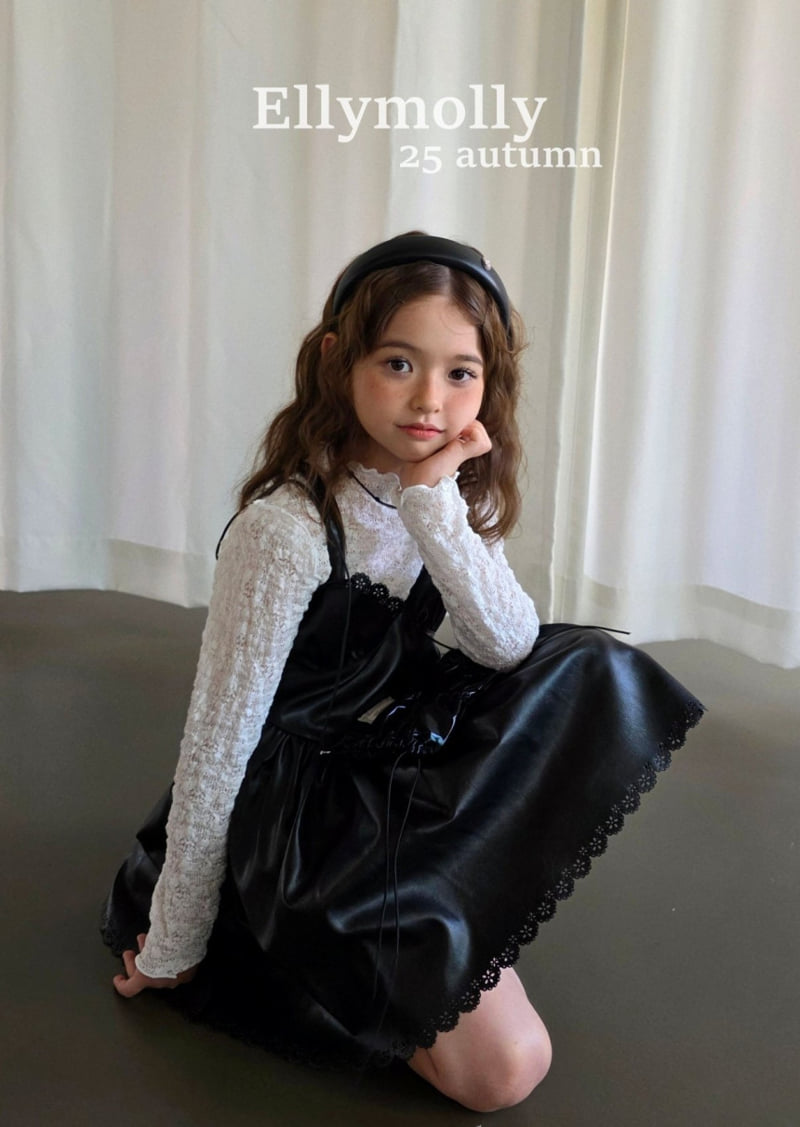 Ellymolly - Korean Children Fashion - #Kfashion4kids - Pin-up Leather One-piece - 7